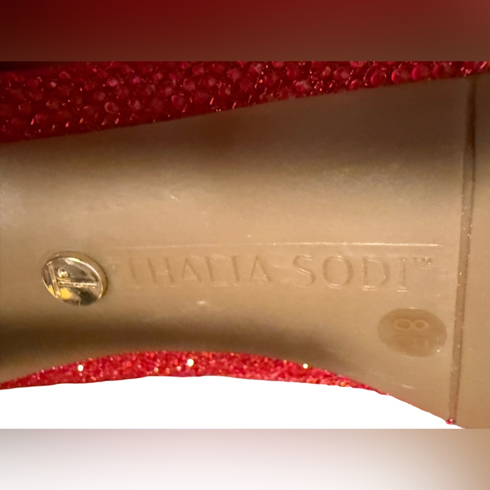 Thalia Sodi NWT Glittering Red Platform Stiletto Heel Ankle Booties (SH107) - Picture 11 of 11